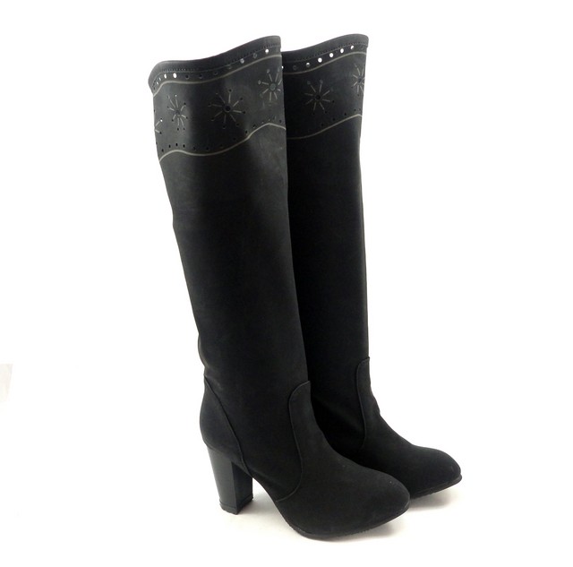 Cizme de toamna cu toc Raluca negre