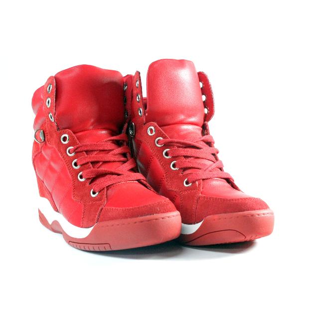 Adidasi cu platforma Day rosii