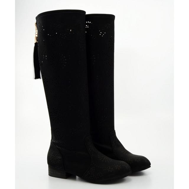 Cizme de vara perforate Volia negre